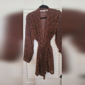 Victoria Secret Brown Leopard Print Robe